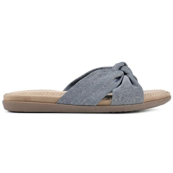Flat Women's Fateful Flip-Flop Sandals Tan /Gray - Picture 4 of 7